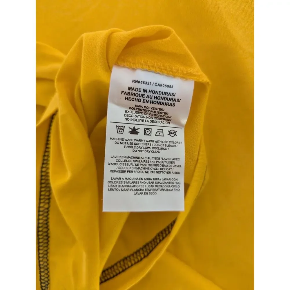 Nike Men's XL Oakland Athletic Dri-FIT Cracks Crew Neck Tee Yellow Cotton NEW